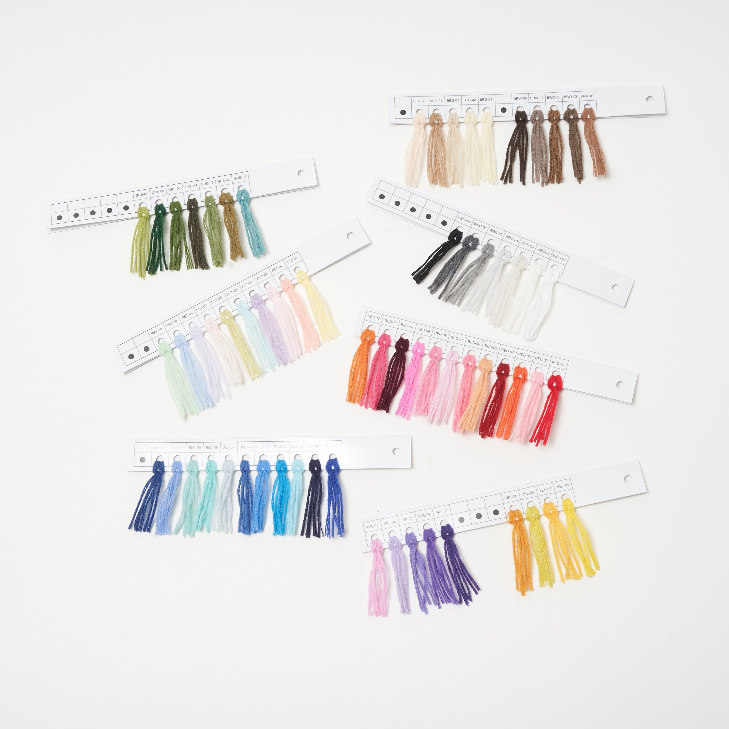 Tufting yarn, cone-wound, color sample, color sample book