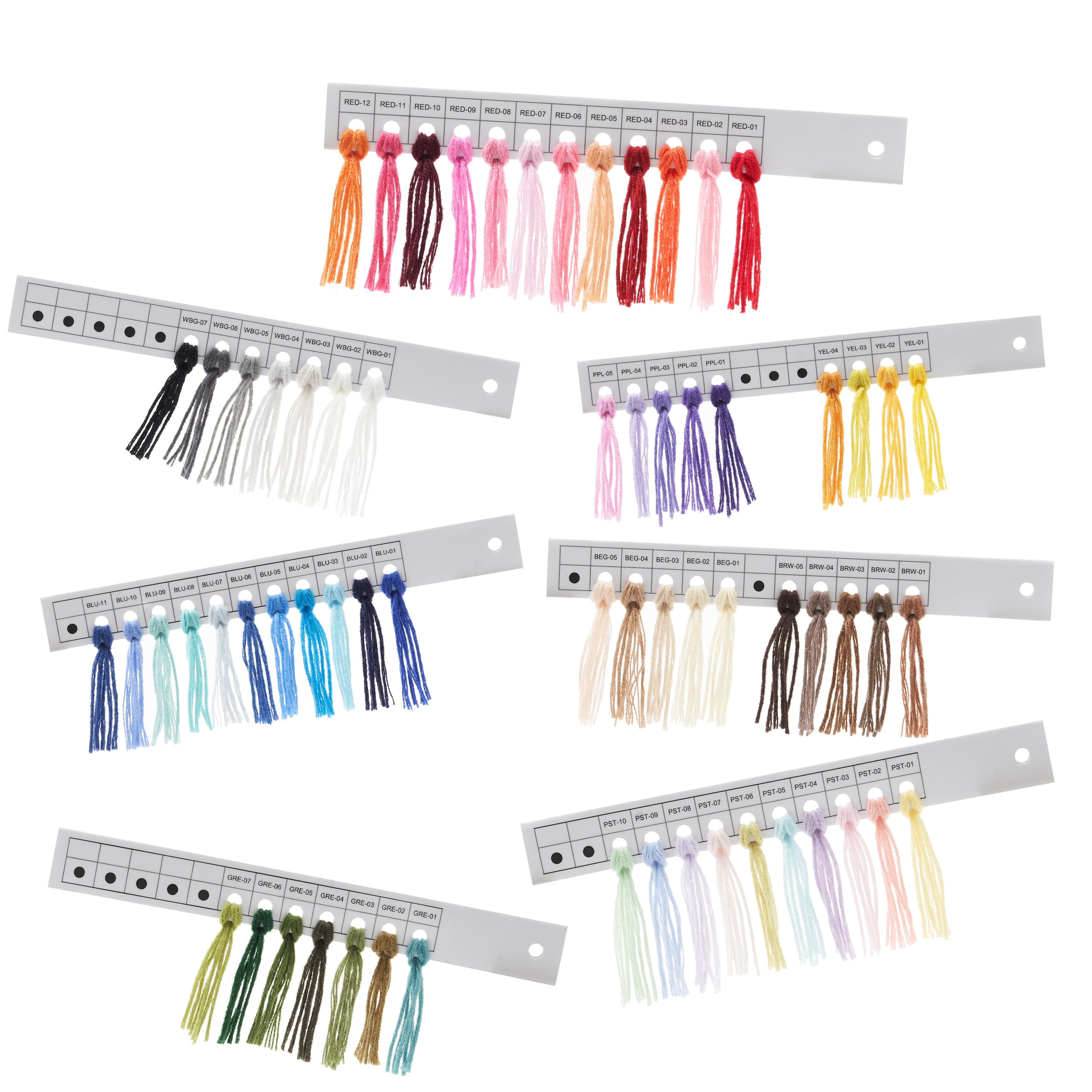 Tufting yarn, cone-wound, color sample, color sample book