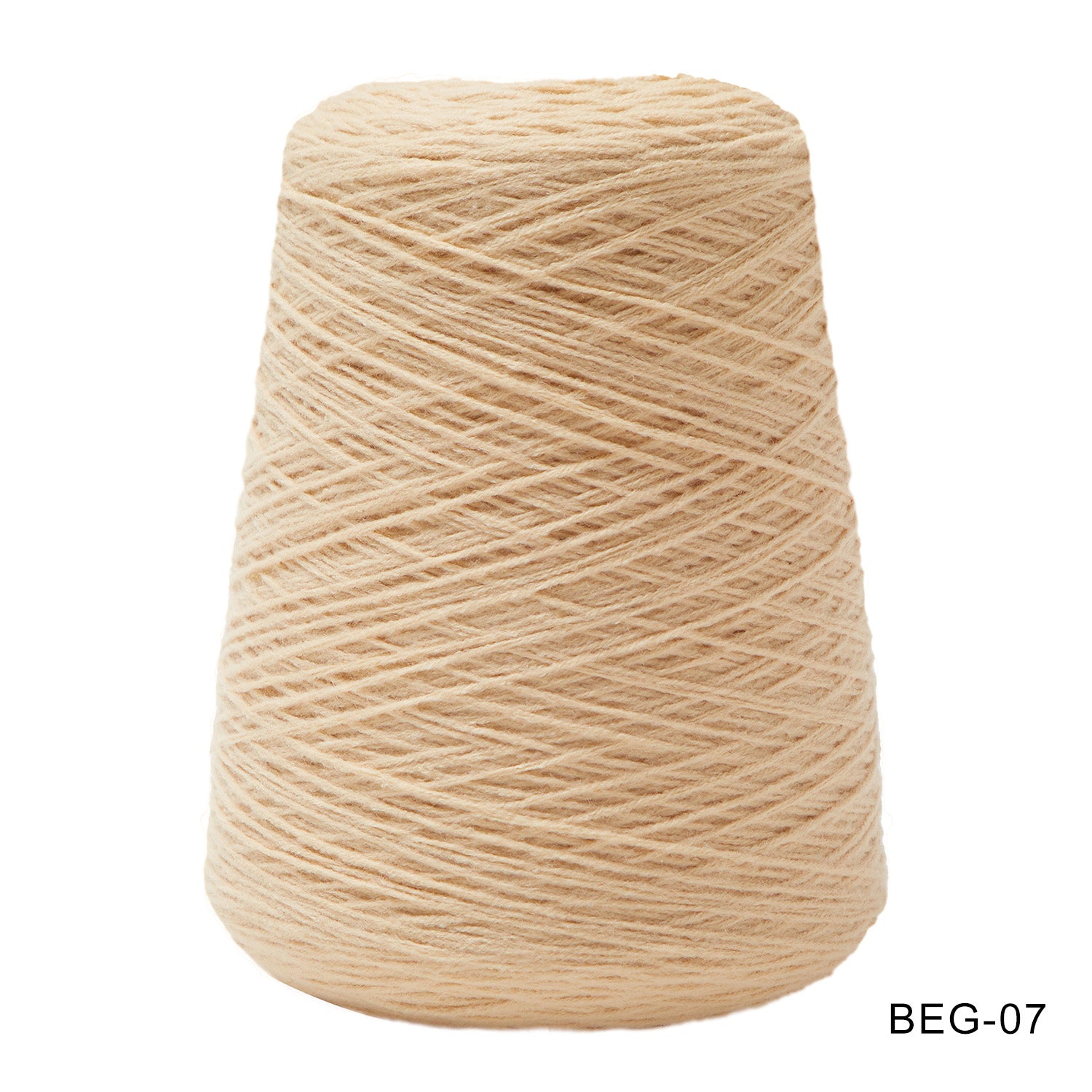 Tufting yarn, cone-wound yarn, brown/beige