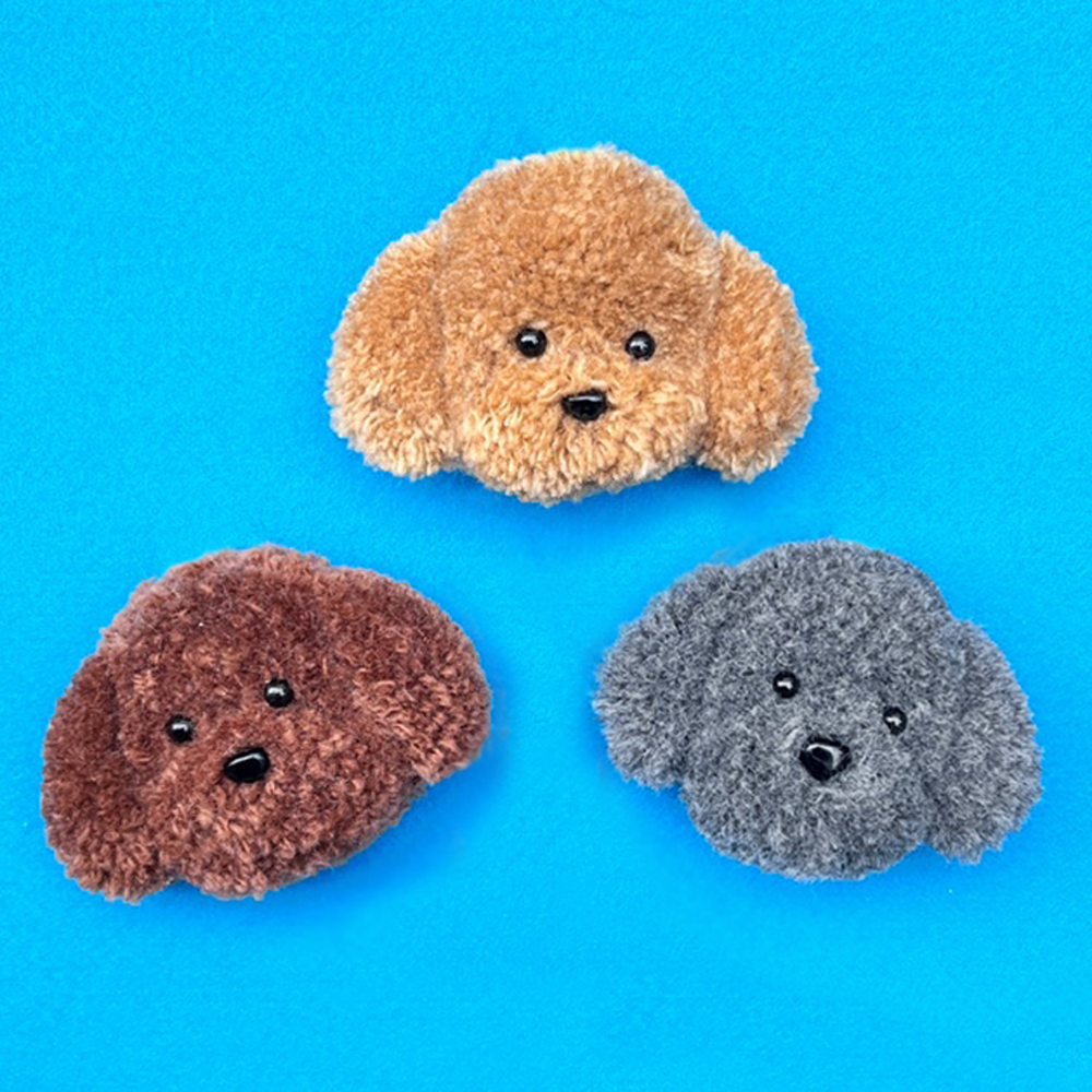 タフティングうちの子キーホルダーカスタムメイド トイプー&ビション(単色)