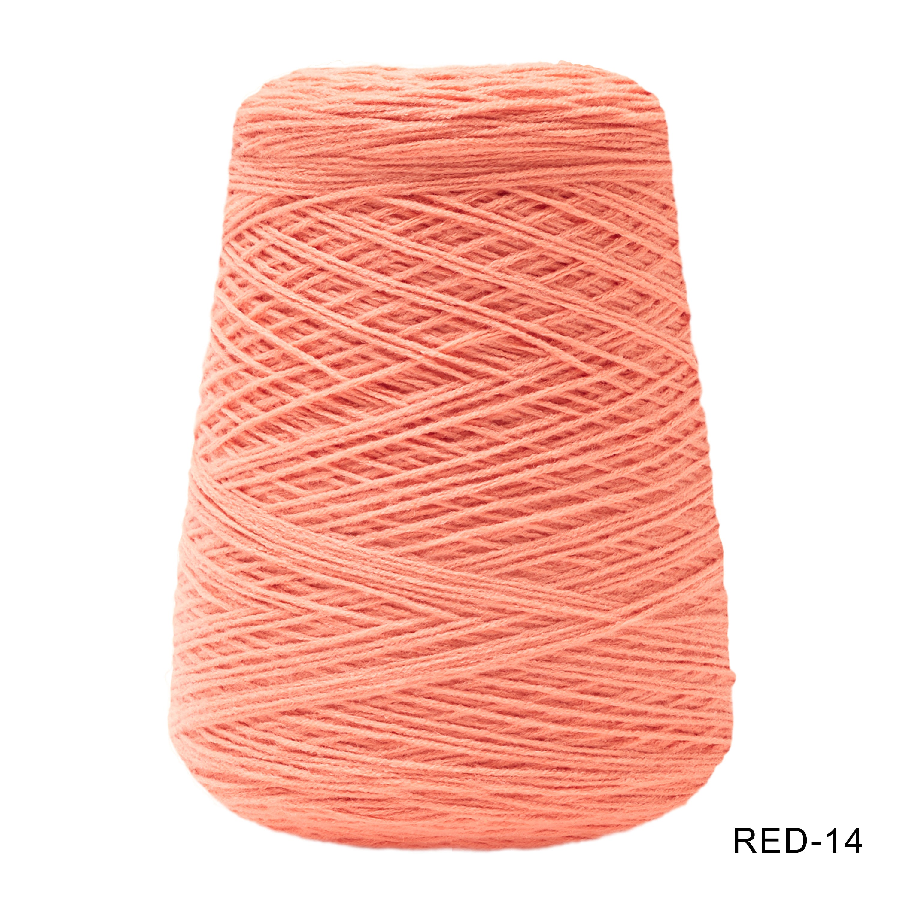 Tufting yarn, cone-wound yarn, pink/red