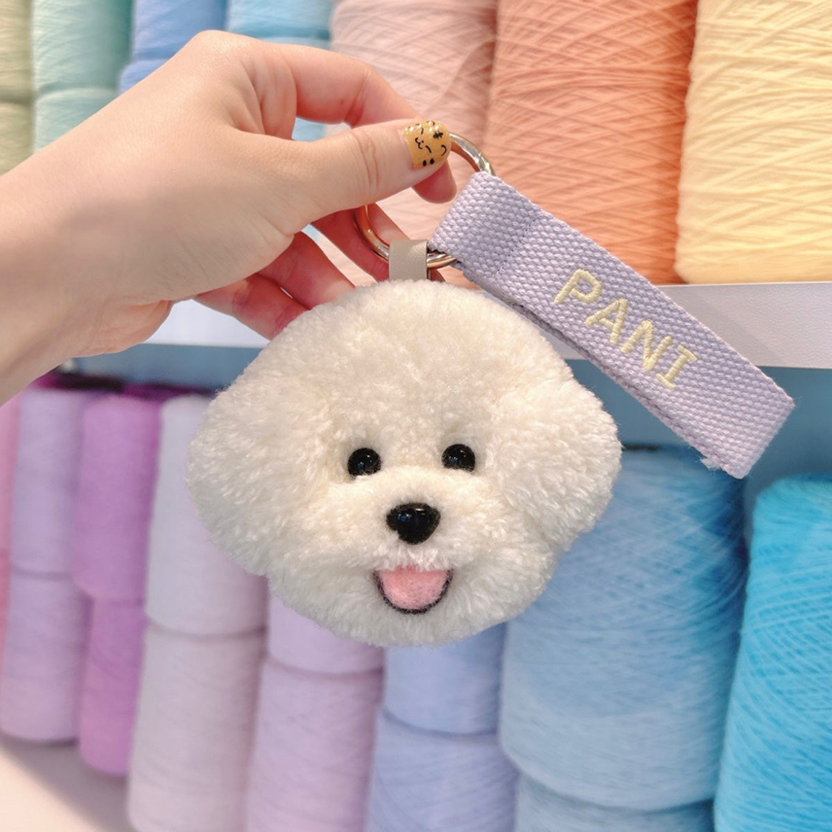 タフティングうちの子ミラーキーリング カスタムメイド