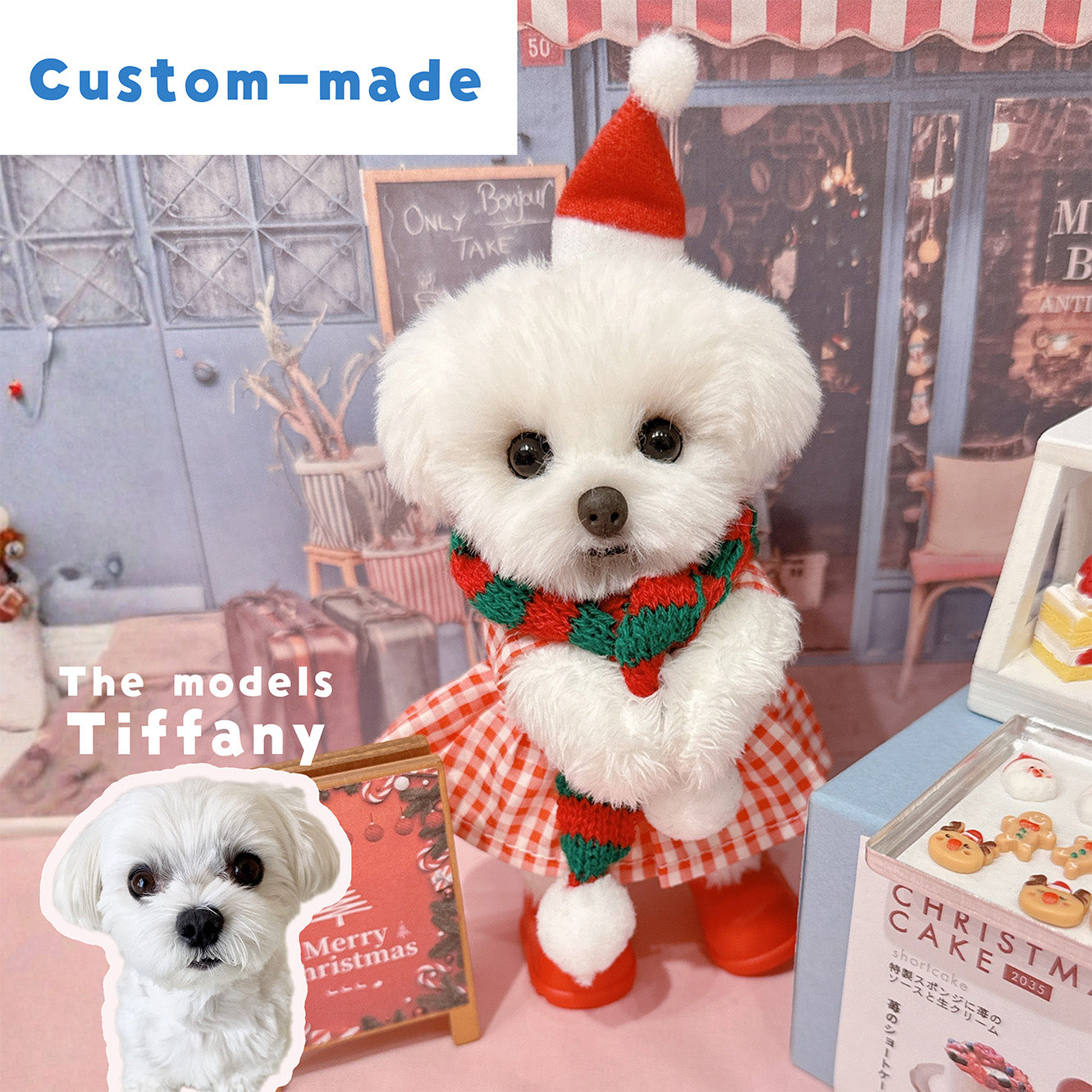 Custom-made Pawtner Mini Plushie: Maltese and Shih Tzu breeds