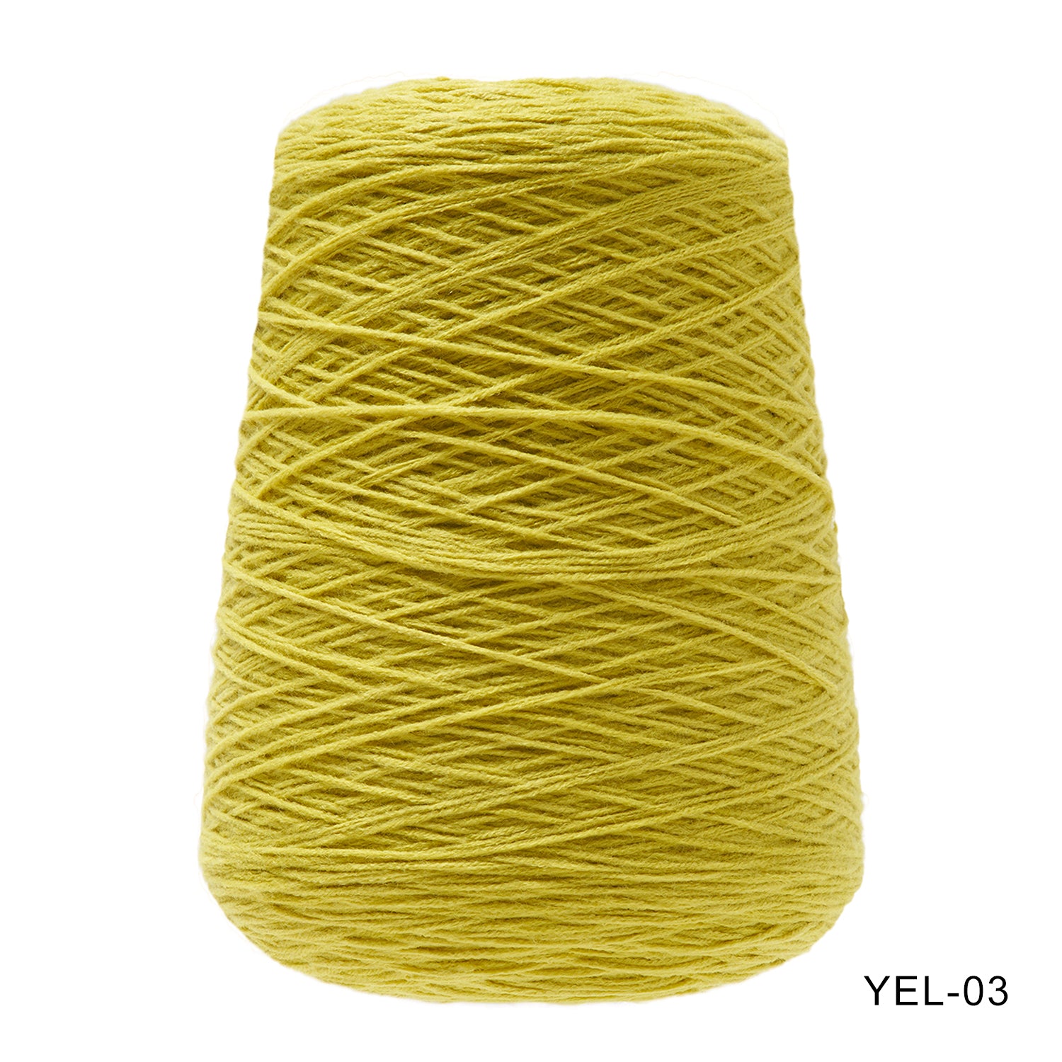 Tufting yarn, cone-wound yarn, yellow