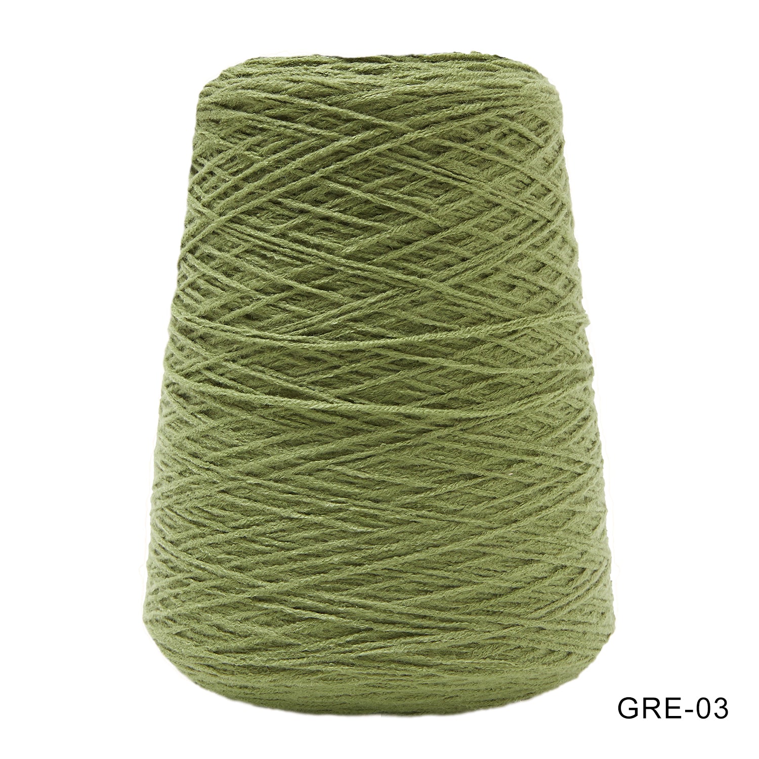 Tufting yarn, cone-wound yarn, green