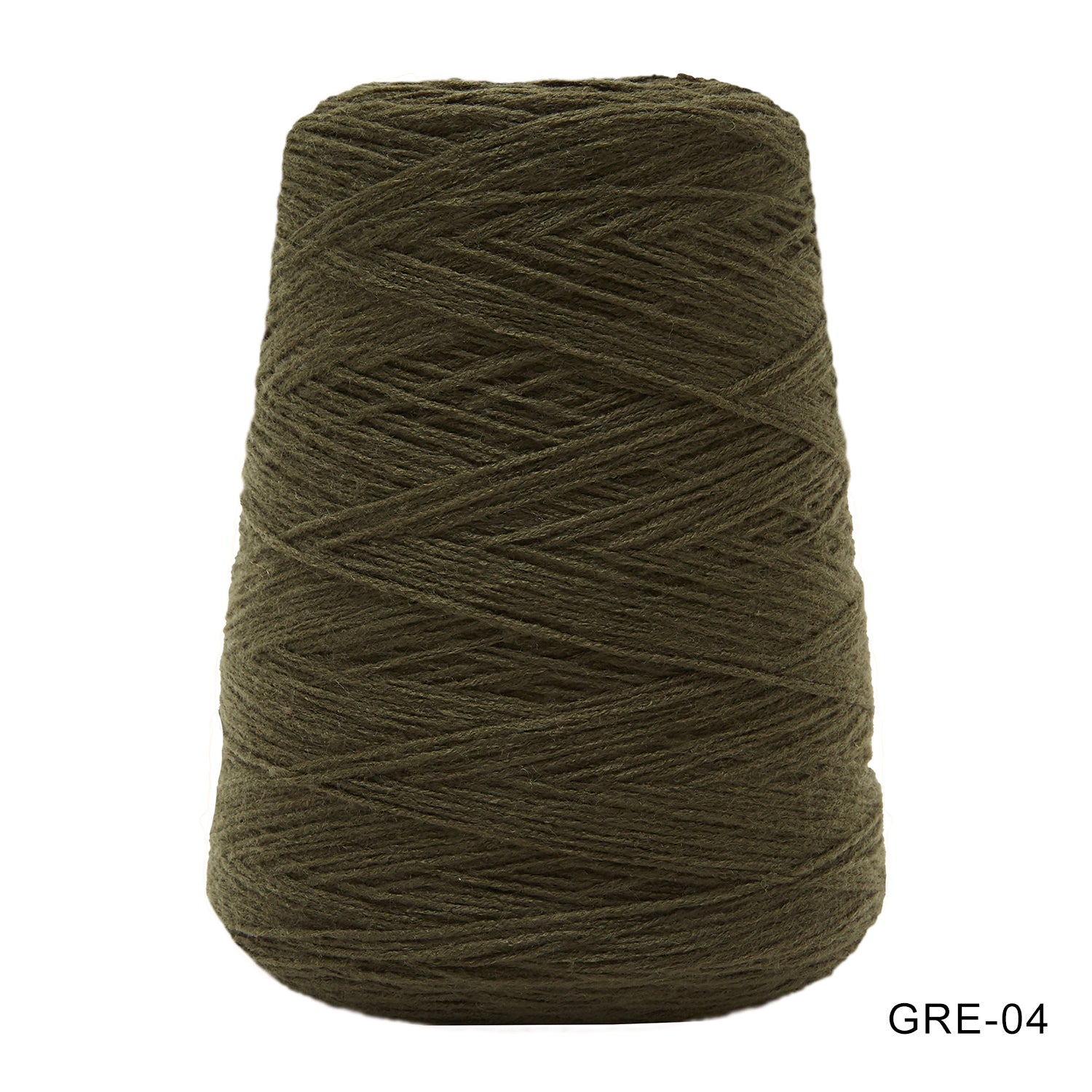 Tufting yarn, cone-wound yarn, green
