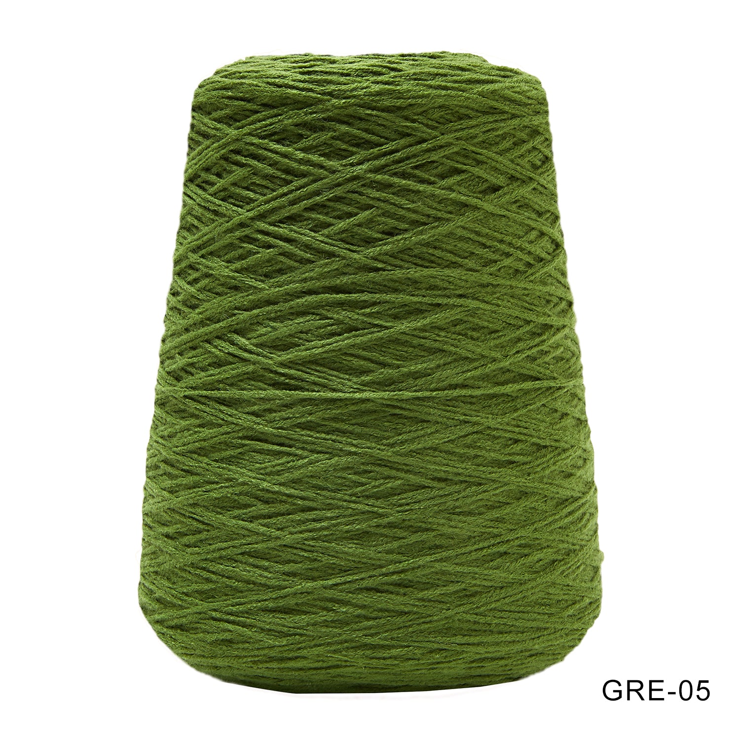 Tufting yarn, cone-wound yarn, green