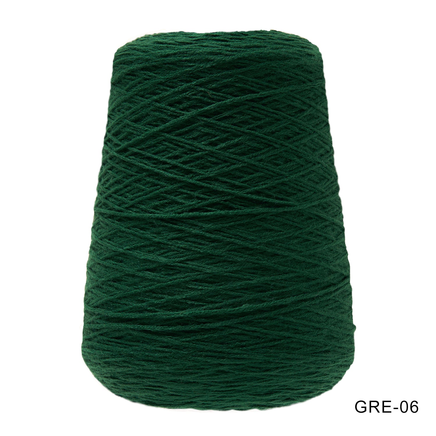 Tufting yarn, cone-wound yarn, green