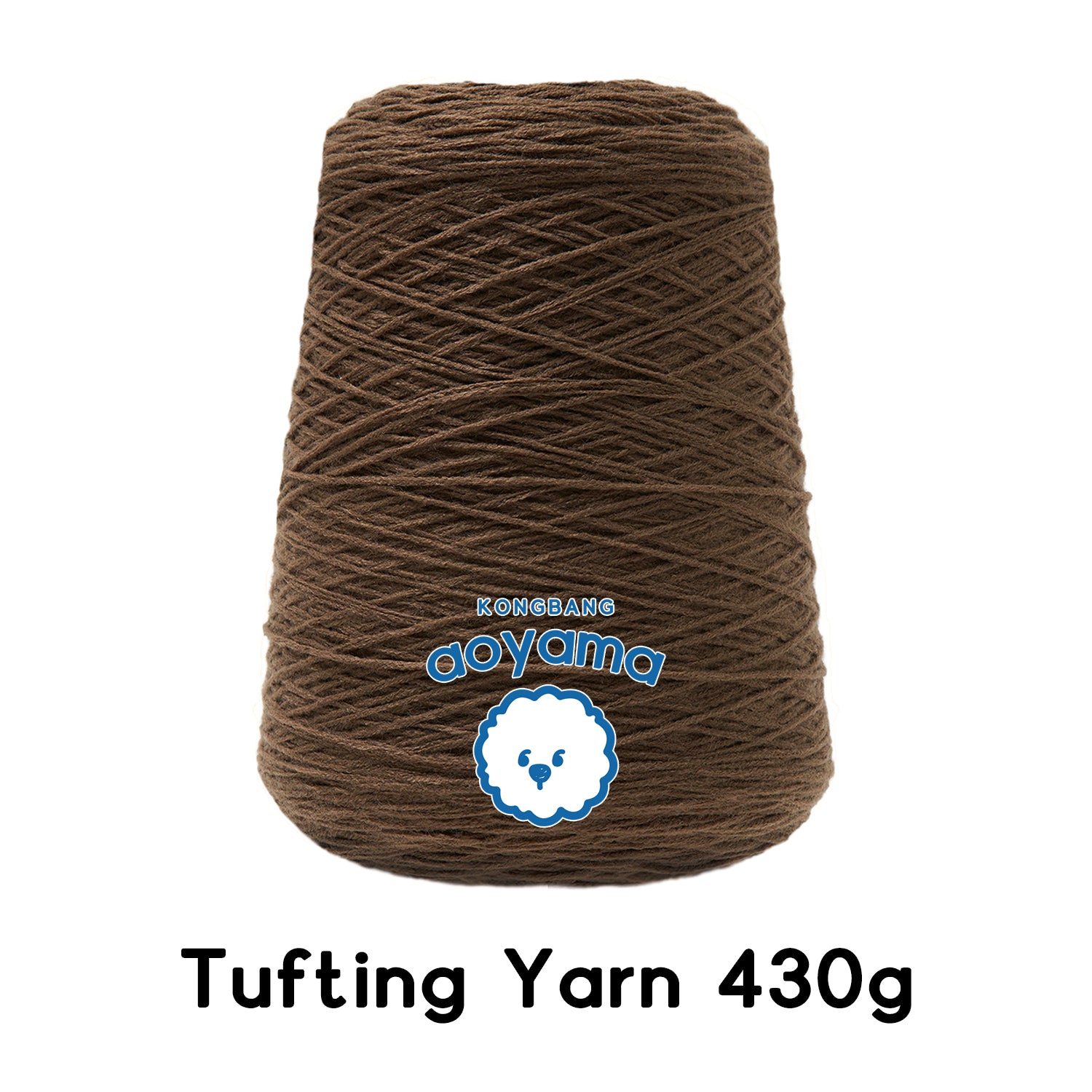 Tufting yarn, cone-wound yarn, brown/beige
