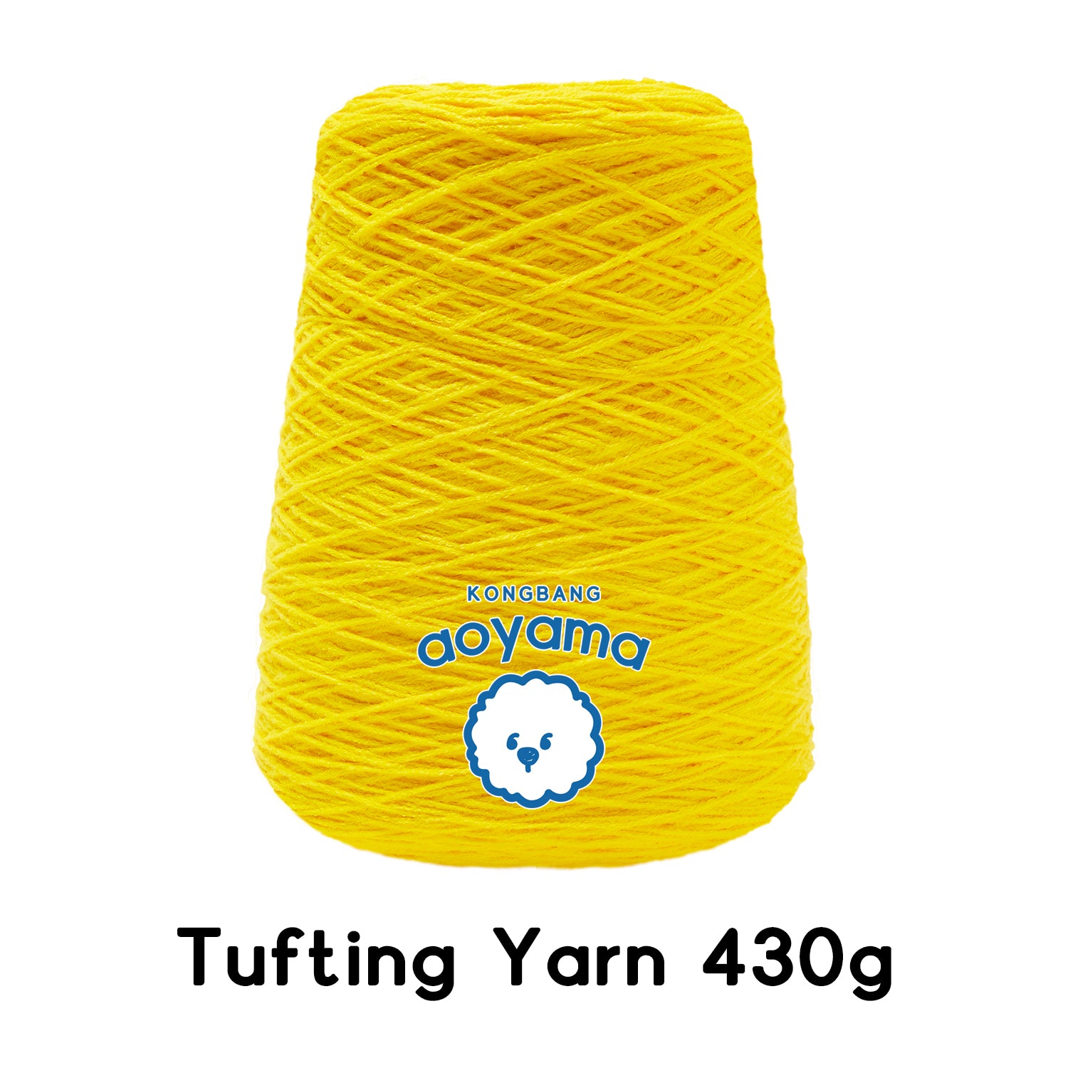 Tufting yarn, cone-wound yarn, yellow