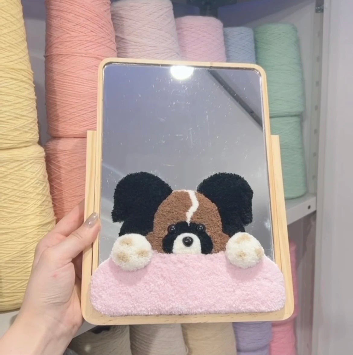 タフティングうちの子スタンドミラーカスタムメイド