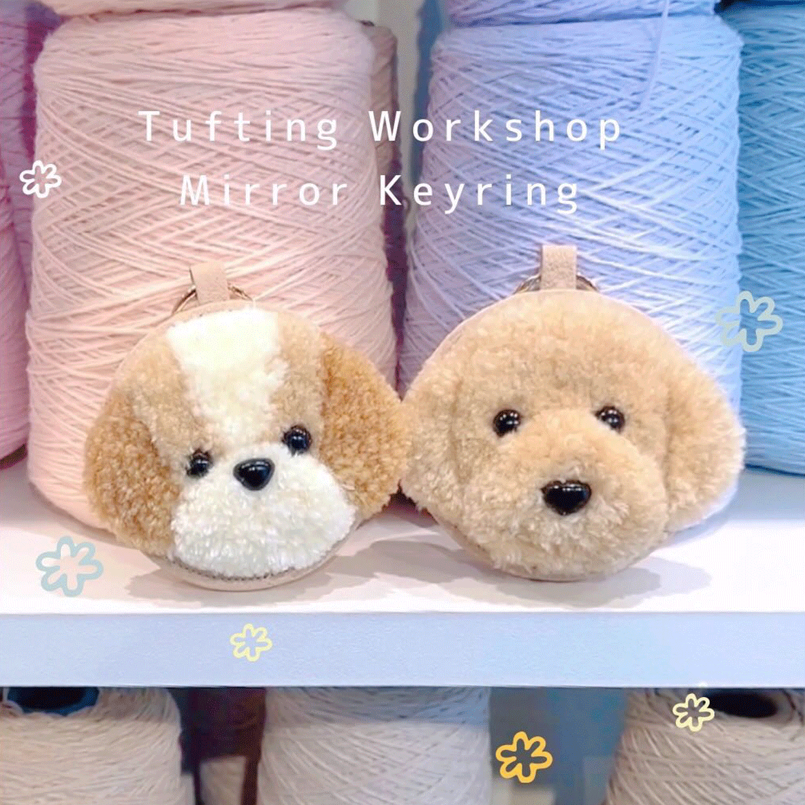 Tufting Mirror Keyring Workshop Reservation